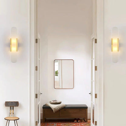 Marble Wall Light with Gold Details
