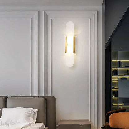 Marble Wall Light with Gold Details