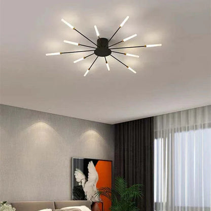 Modern LED Ceiling Chandelier – Minimalist Sunburst-Inspired Design