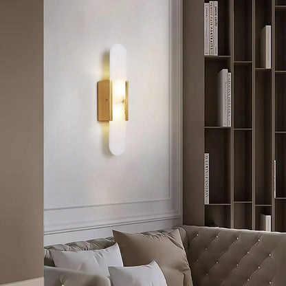 Marble Wall Light with Gold Details