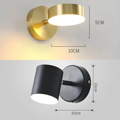 Modern LED Wall Light with Gold Finish