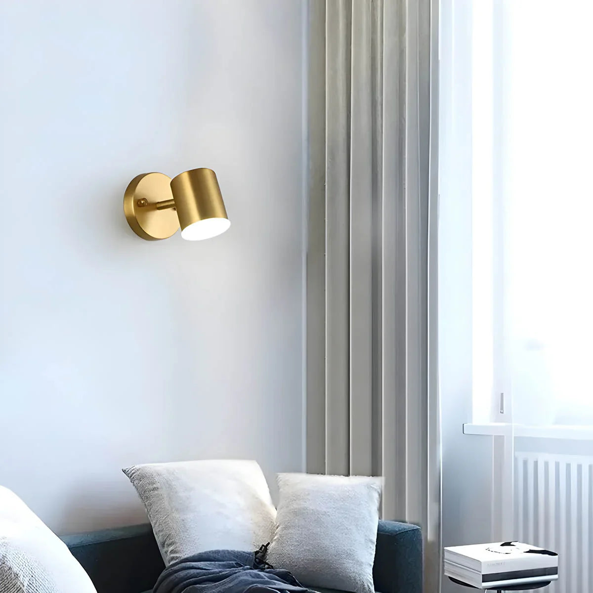 Modern LED Wall Light with Gold Finish