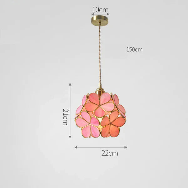 Artistic Stained Glass Pendant Lamp – Floral Elegance