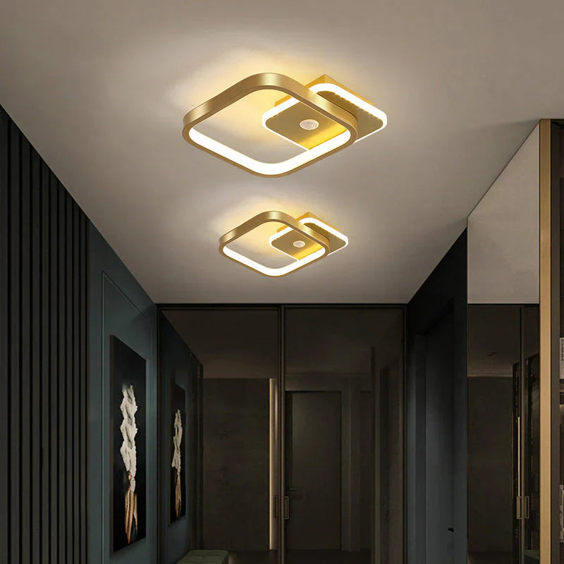 Modern LED Ceiling Light with Geometric Shape