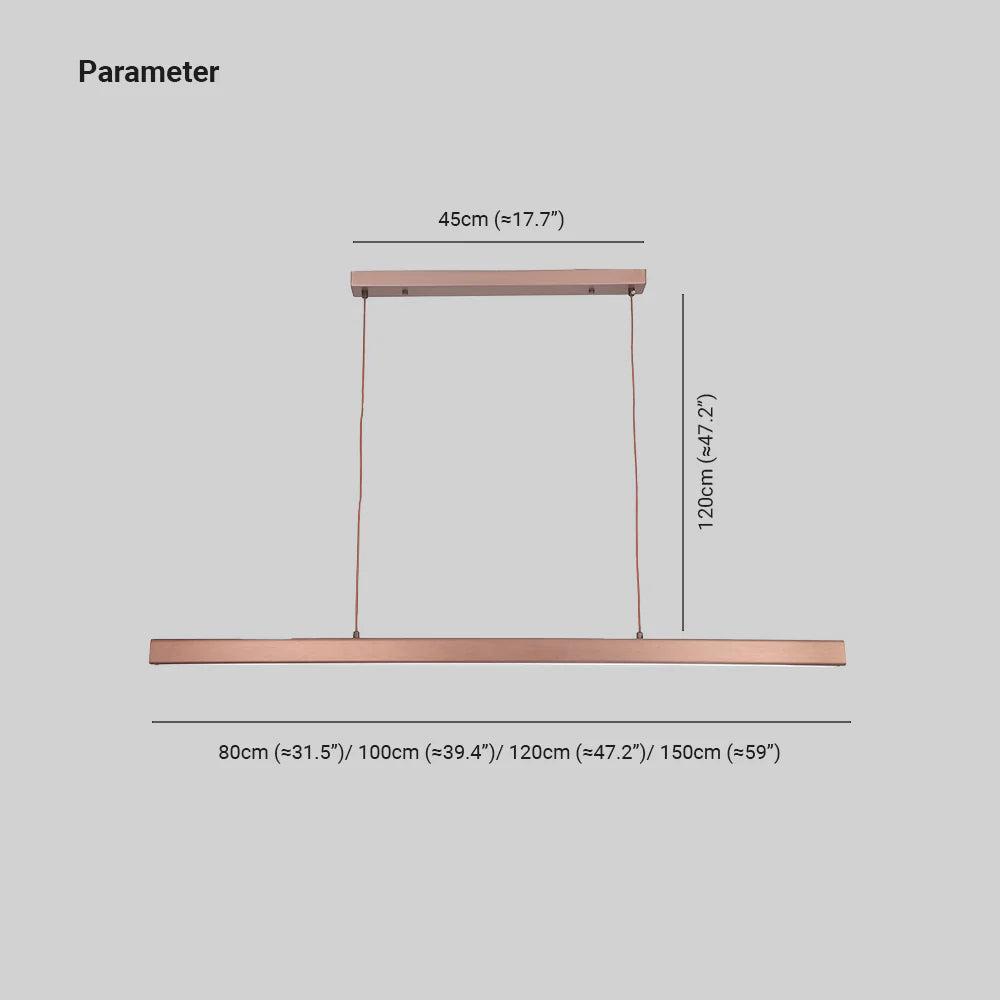 Linear Metal LED Bar Ceiling Pendant - Arrielight