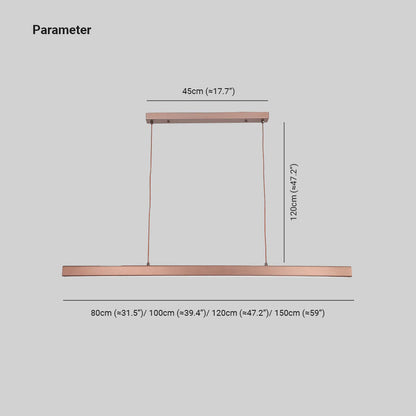 Linear Metal LED Bar Ceiling Pendant - Arrielight