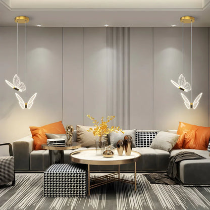 Butterfly-Shaped LED Pendant Light – Designer Lighting for Bedroom and Living Room