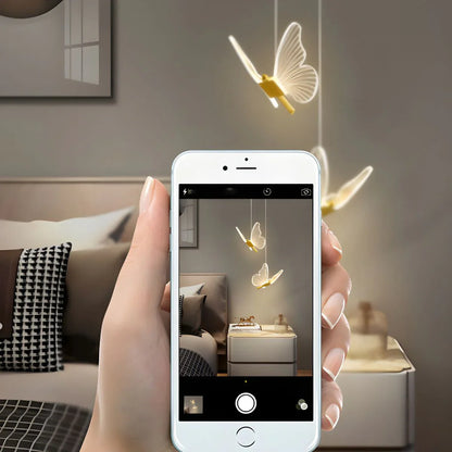 Butterfly-Shaped LED Pendant Light – Designer Lighting for Bedroom and Living Room
