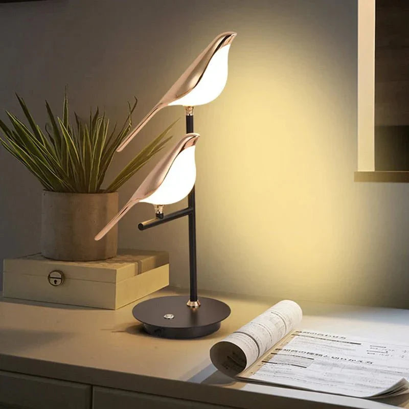 LED Bird Table Lamp – Decorative Bedside Light for Bedroom & Living Room