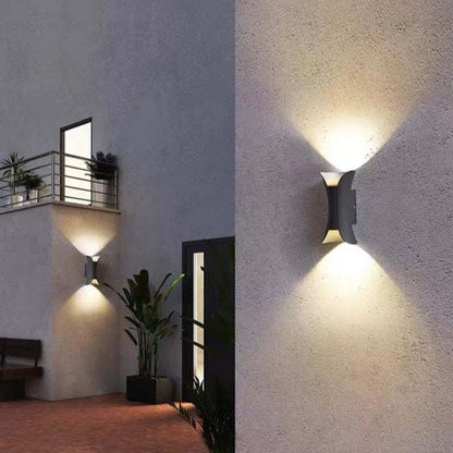 Curved Up and Down LED Outdoor Wall Light - Arrielight