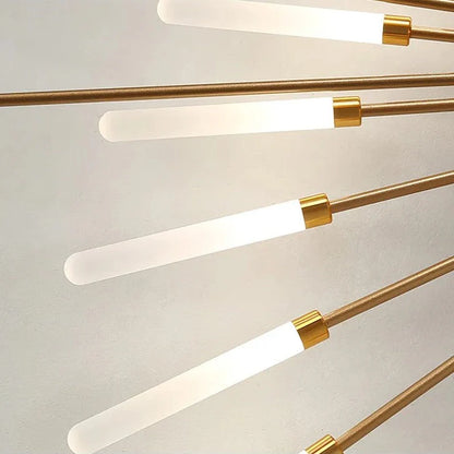 Modern LED Ceiling Chandelier – Minimalist Sunburst-Inspired Design