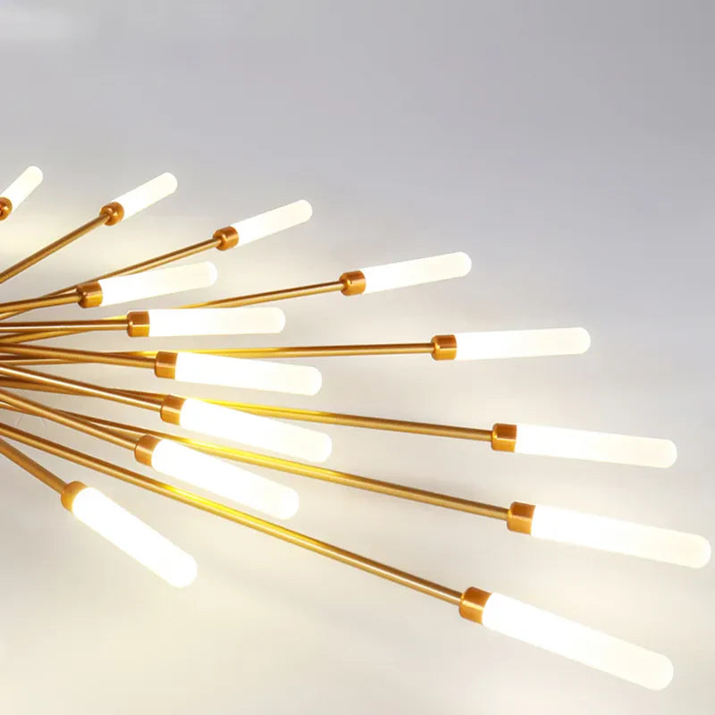 Modern LED Ceiling Chandelier – Minimalist Sunburst-Inspired Design