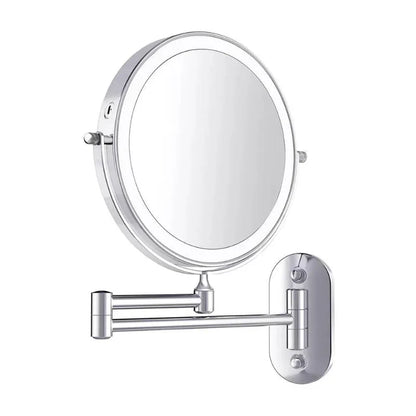 Wall-Mounted LED Makeup Mirror with Magnification