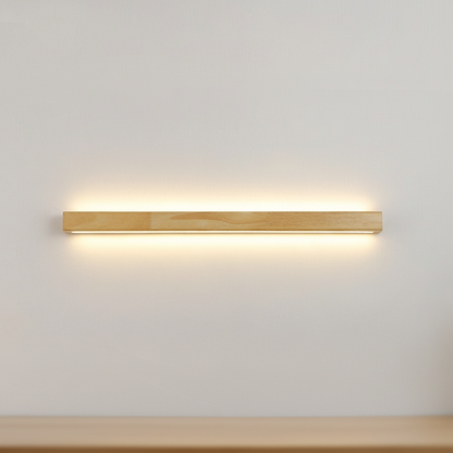 Linear Wood and Acrylic LED Wall Light for Mirrors - Arrielight