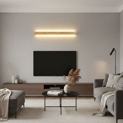 Linear Wood and Acrylic LED Wall Light for Mirrors - Arrielight