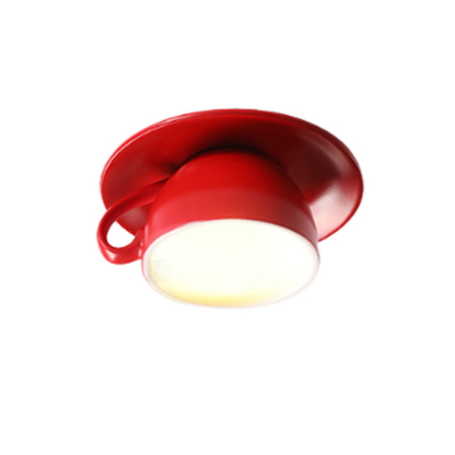 Ceramic Teacup and Saucer Flush Ceiling Light - Arrielight