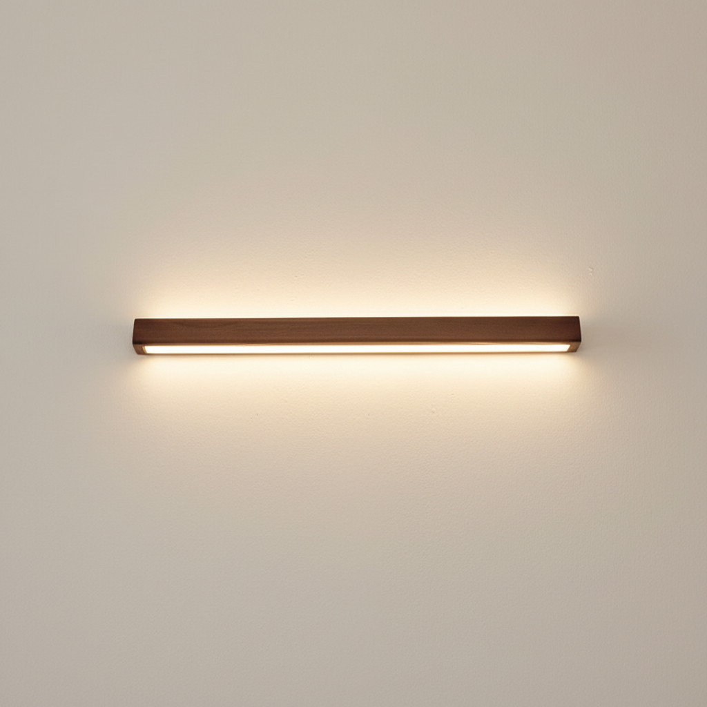 Linear Wood and Acrylic LED Wall Light for Mirrors - Arrielight