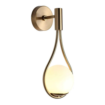 Modern LED Wall Sconce with Spherical Glass Shade