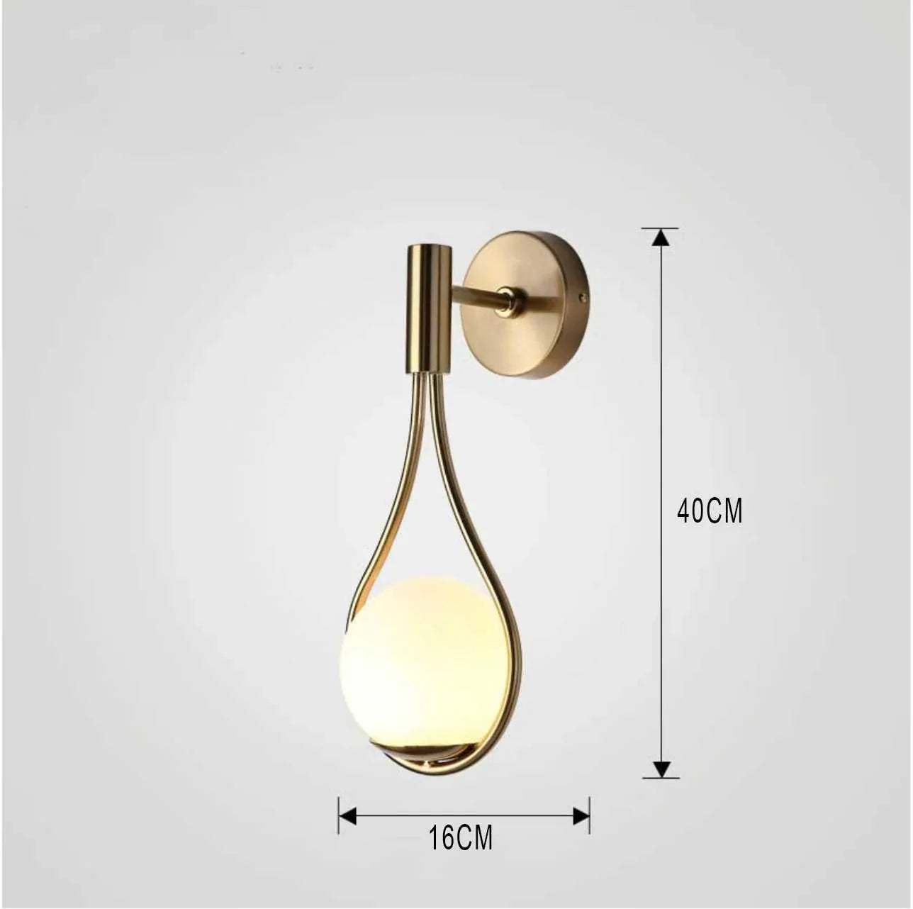 Modern LED Wall Sconce with Spherical Glass Shade