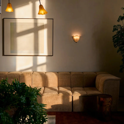 Decorative Retro Wall Light with Stained Glass Shade