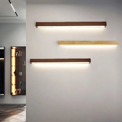 Linear Wood and Acrylic LED Wall Light for Mirrors - Arrielight