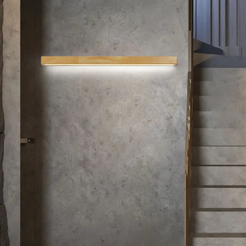 Linear Wood and Acrylic LED Wall Light for Mirrors - Arrielight