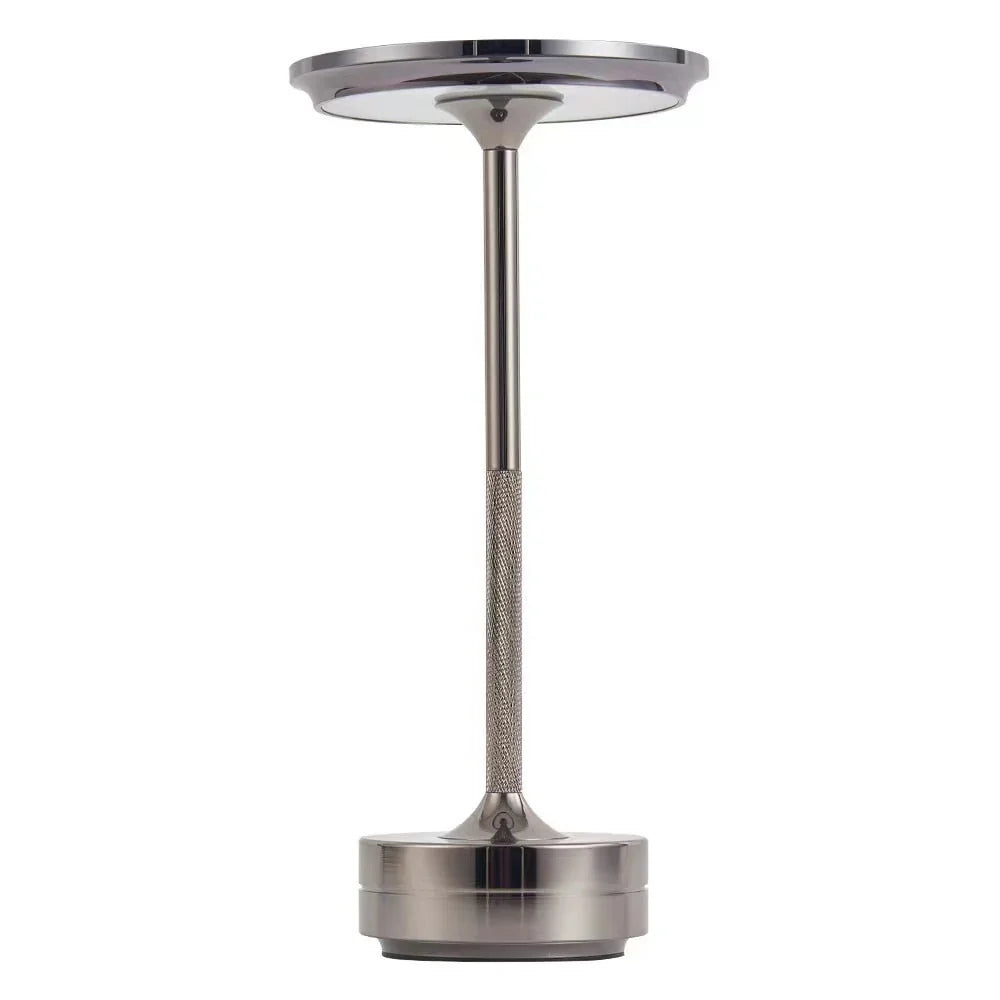 Elegant LED Table Lamp – Metal, USB Rechargeable, Modern Design
