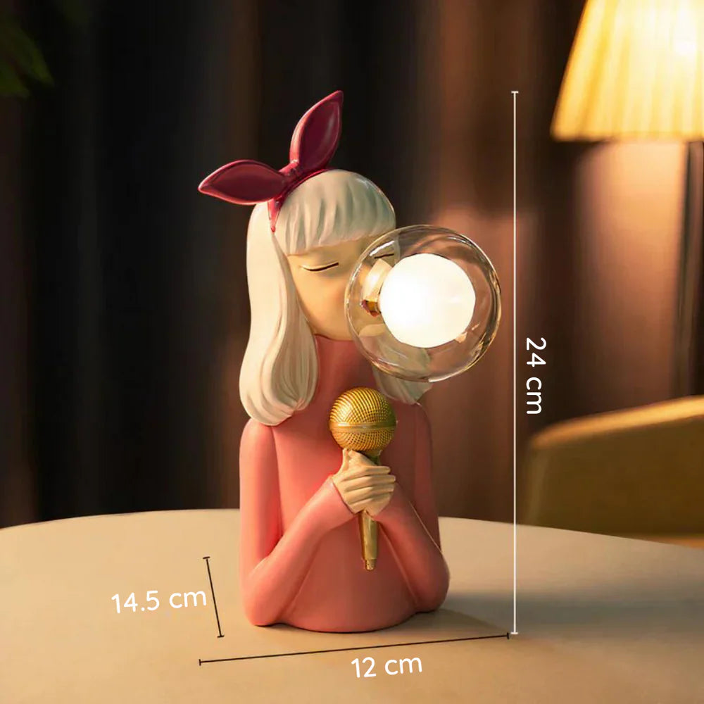 Girl with Balloon Decorative LED Figure Lamp