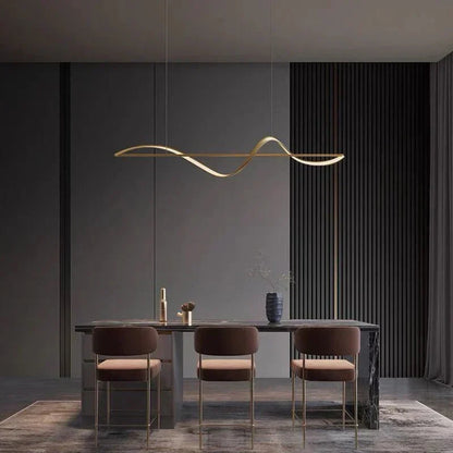 “Wave” LED Pendant Light – Modern Lighting for Dining Table or Kitchen Island