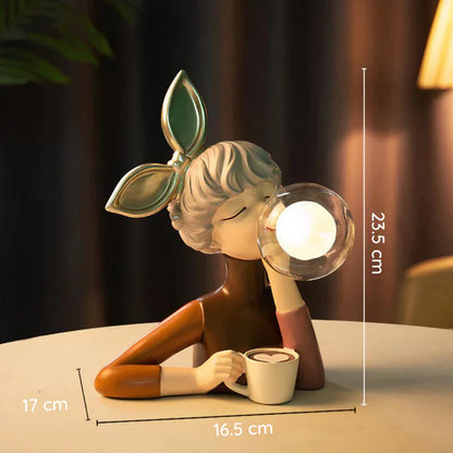 Girl with Balloon Decorative LED Figure Lamp