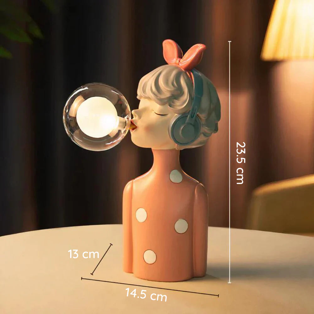 Girl with Balloon Decorative LED Figure Lamp