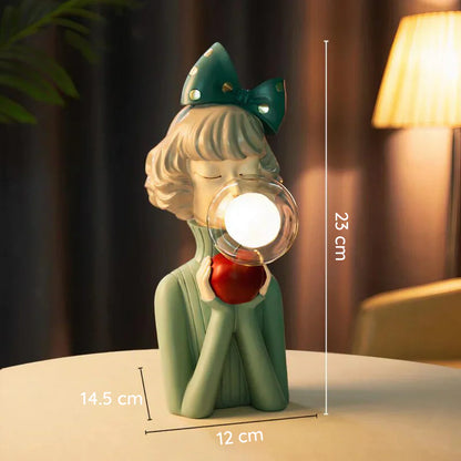 Girl with Balloon Decorative LED Figure Lamp