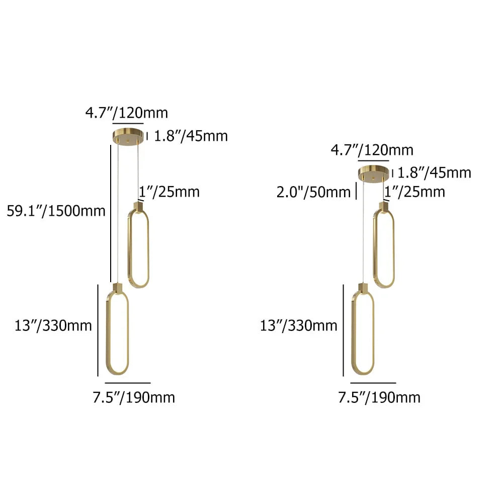 Modern Geometric LED Pendant Light