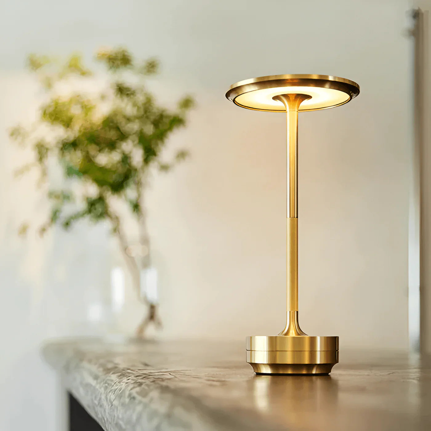 Elegant LED Table Lamp – Metal, USB Rechargeable, Modern Design