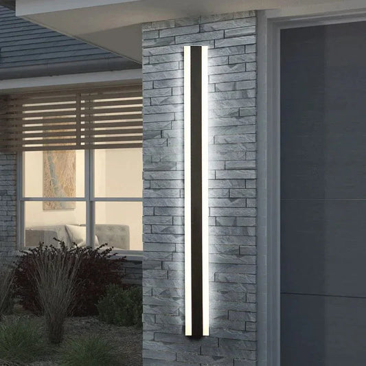 Modern LED Wall Light – Vertical Waterproof Decorative Panel for Facades
