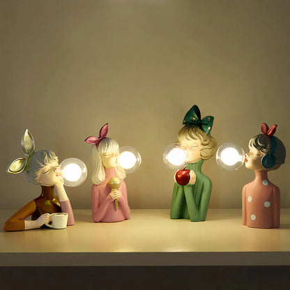 Girl with Balloon Decorative LED Figure Lamp