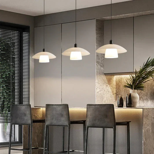 Japanese Pendant Light – Elegant Dome LED Lamp for Kitchen and Dining