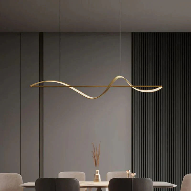 “Wave” LED Pendant Light – Modern Lighting for Dining Table or Kitchen Island