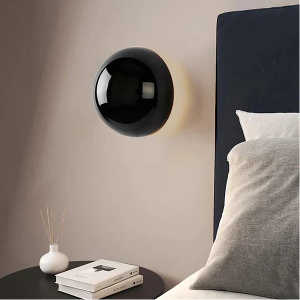 Modern LED Globe Wall Light with Halo Effect – Bauhaus Inspired