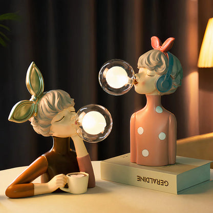 Girl with Balloon Decorative LED Figure Lamp