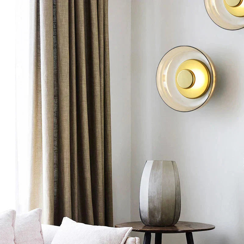 Modern Round Glass Wall Light