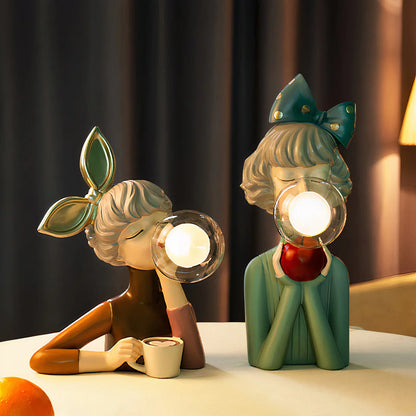 Girl with Balloon Decorative LED Figure Lamp