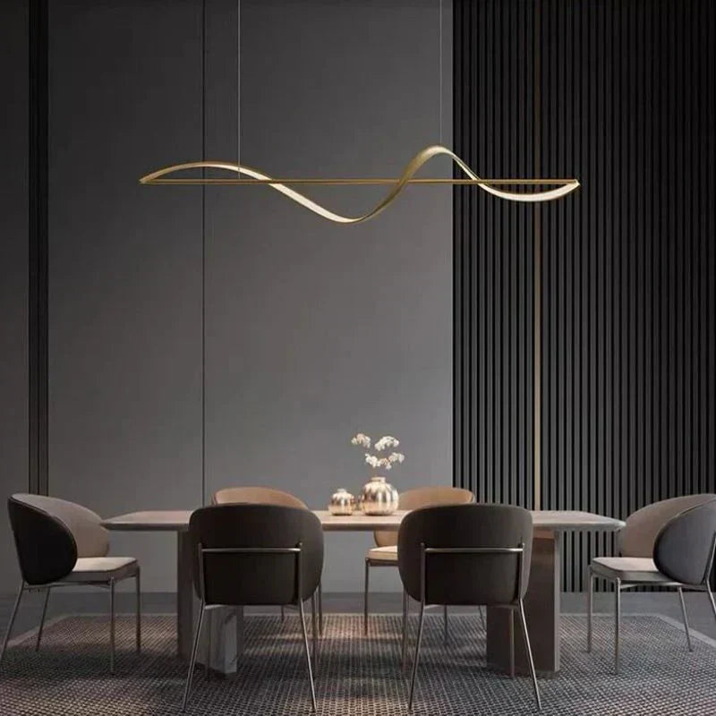 “Wave” LED Pendant Light – Modern Lighting for Dining Table or Kitchen Island