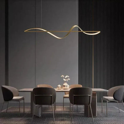 “Wave” LED Pendant Light – Modern Lighting for Dining Table or Kitchen Island