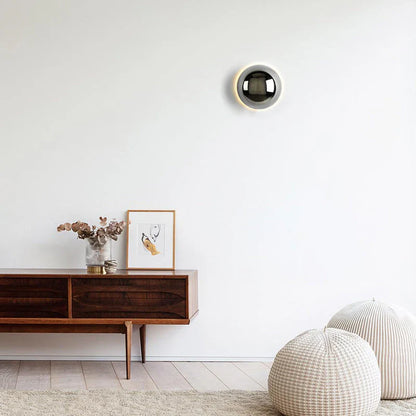 Modern LED Globe Wall Light with Halo Effect – Bauhaus Inspired
