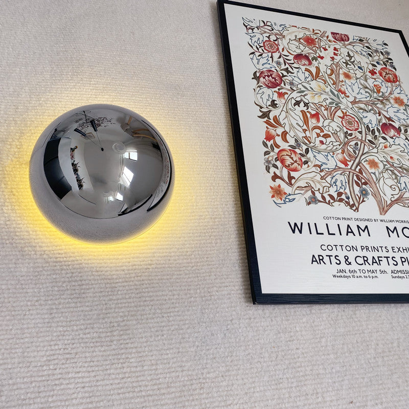 Modern LED Globe Wall Light with Halo Effect – Bauhaus Inspired