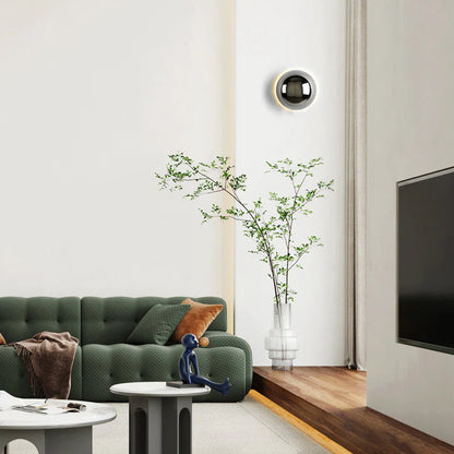 Modern LED Globe Wall Light with Halo Effect – Bauhaus Inspired