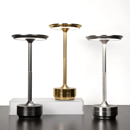 Elegant LED Table Lamp – Metal, USB Rechargeable, Modern Design
