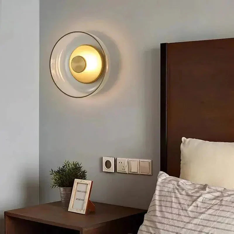 Modern Round Glass Wall Light