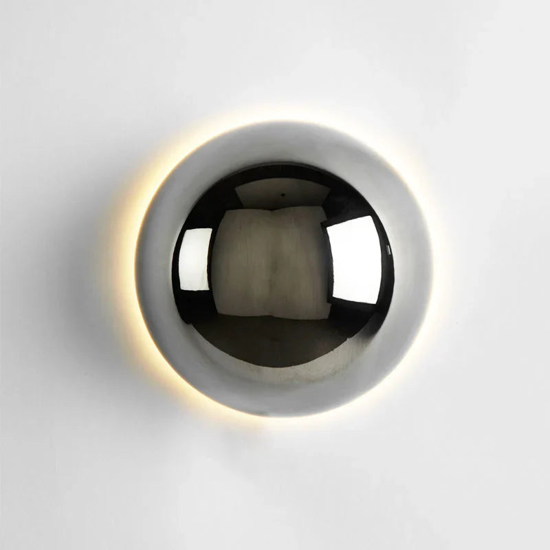 Modern LED Globe Wall Light with Halo Effect – Bauhaus Inspired